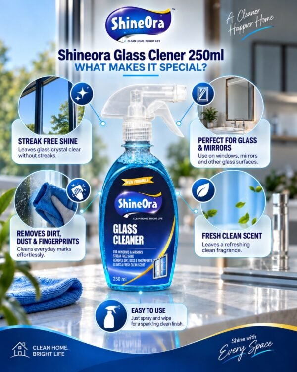 Shineora Glass Clener 250ml ShineOra Glass Cleaner – 250 ml