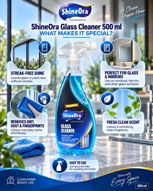 Shineora Glass Clener 500ml ShineOra Glass Cleaner – 500 ml