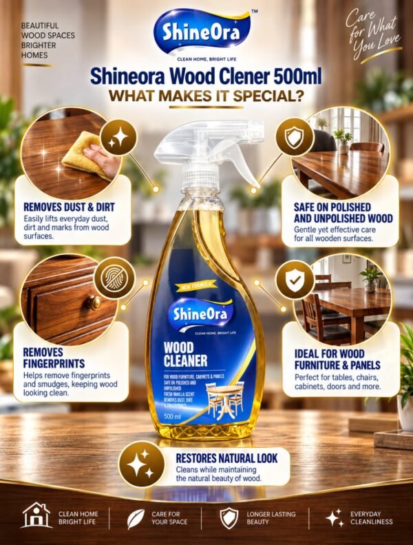 Shineora Wood Clener 500ml ShineOra Wood Cleaner – 500 ml