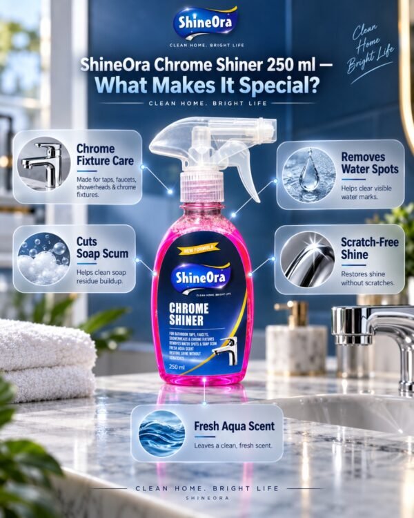 Shineora chrome Clener 250ml ShineOra Chrome Shiner – 250 ml