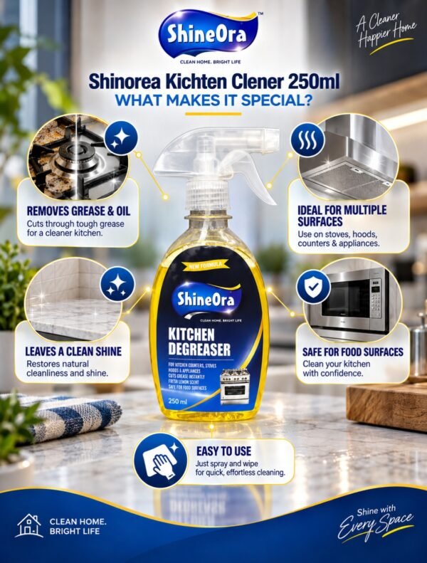 Shinorea Kichten Clener 250ml ShineOra Kitchen Degreaser – 250 ml